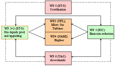 BIOLIQUIDS-CHP Project diagramm - EU Russia Cooperation - bioliquids application in CHP plants